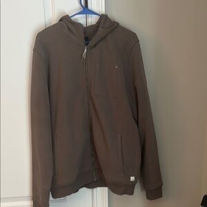 Vuori Brown Zip Up Sweater Casual Fit
